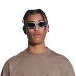 Bat Rectangle Sunglasses in Silver - Image 2